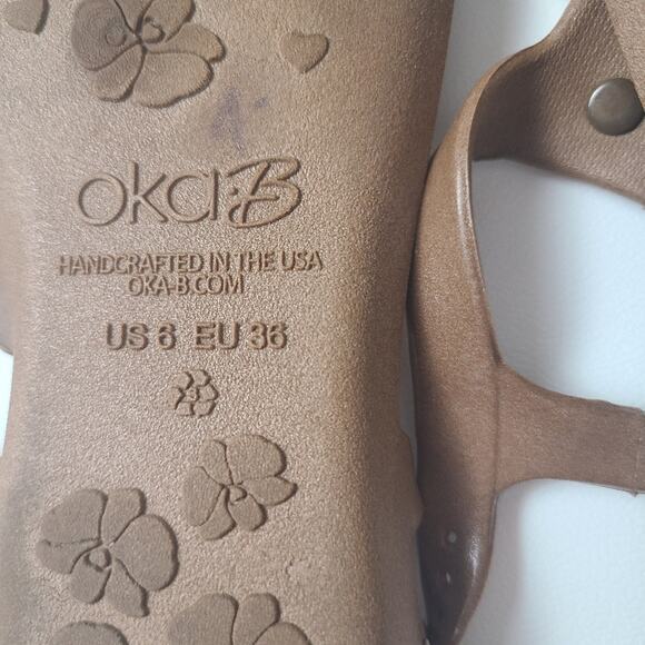 OkaB Sandals 6 Ankle Strap Flat Brown Leopard Button Animal  Summer Beachy Vacay - Picture 7 of 14